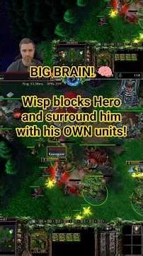 BIG BRAIN! 🧠 Wisp blocks Hero and surround him with his OWN units!