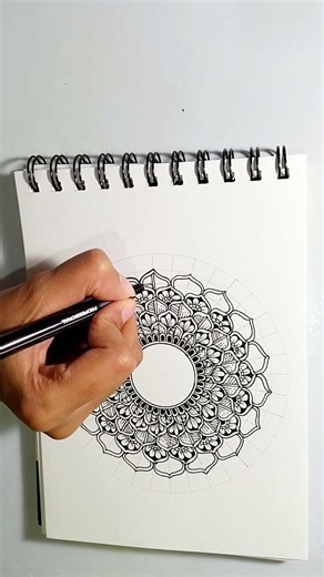 easy mandala art for beginners ✨💗😍#art #mandalaart #shorts #drawing #viral #ytshorts
