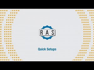 RAS Tutorial: Quick setups