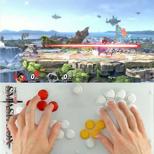 Crouchdash through projectiles on Smash Box #HBSmashBox #HowToSmashBox #SSBU #SSBU_Kazuya