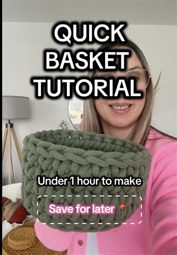 Quick Chunky Crochet Basket Tutorial