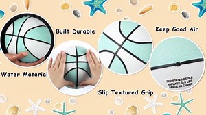 3 Pack Water Pool Basketball Aqua Blue Rubber Waterproof Water Basketball for Swimming Pool Ball Lake Hoop Games