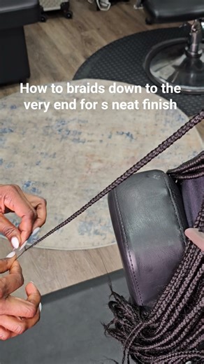 How to braid all the way down to create a very neat finished look.
