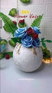 DIY Flower Vase from Balloon 🏺Easy Home Decor Craft 🌸