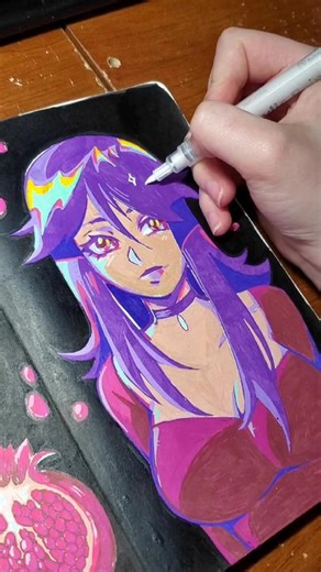 First Page Sketchbook Ideas: Anime Art with Paint Markers