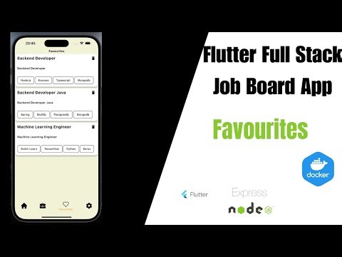 #10 Flutter Job Board App | Add & Remove Favourite Vacancies with Riverpod + Express & MongoDB