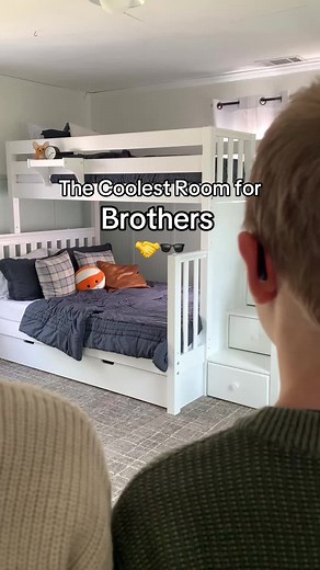 Are your boys sharing a room? Make it fun for them! Get a bunk bed. #bunkbed #boysroom #boysroominspo #fyp