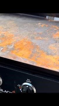 Rusty blacktop Grill Cleaning