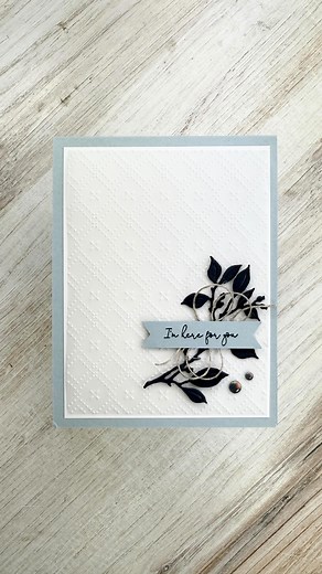 Simple doesn’t have to mean boring. Stampin’ Up!’s Banner Sayings Bundle has a great mix of smaller sentiments and the best punch that includes three banners. The best part of this card is my new favorite embossing folder that has the best detail that is shown beautifully in vellum! Comment LINK below for a list of supplies used to make this handmade card! #handmadecards #stampinup #papercrafting #makeitdontbuyit #stressrelieving #craftymom #creativemom #creativity #try something new #creativeou