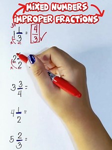 Converting Mixed Numbers 🔁 Improper Fractions‼️‼️ #math #mathteachergon #mathreview #mathtutorials | Math Tutorials