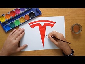 How to draw a Tesla logo