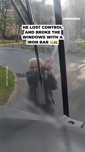 A bus trip turned into an unpleasant moment when an elderly man started banging on the windows non-stop. | Positive