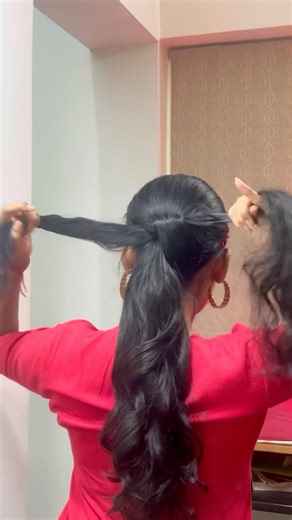 Pinterest Low ponytail Hack 😍✨Easy Elegant hairstyle in 30 sec #easy #hairstyle #pinterest #shorts