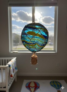 Macrame Glass Blown Hot Air Balloon - Etsy UK