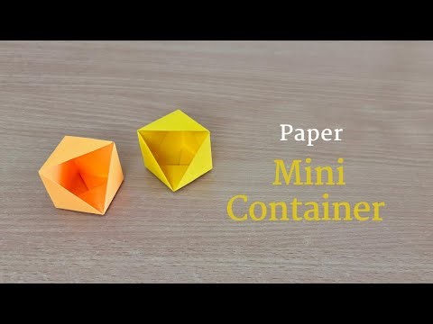 How To Make A Paper Container. Easy Paper Container.