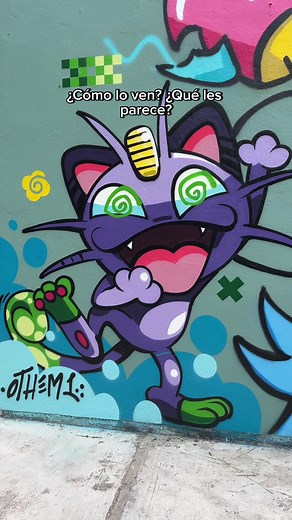 Pikachu Gatito Graffiti Process en Veracruz