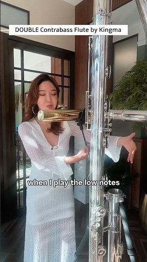 DOUBLE contrabass flute: the lowest note flute family😈🪈 #doublecontrabassflute