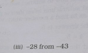 Calculate -28 from -43.... | Filo