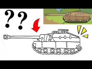 How to Draw T28 Super Heavy Tank Cartoon Tank [Homeanimations] - Part 6