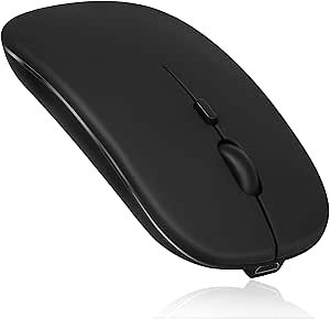 UrbanX 2.4GHz & Bluetooth Mouse, Rechargeable Wireless Mouse for vivo Y30 (China) Bluetooth Wireless Mouse for Laptop/PC/Mac/iPad pro/Computer/Tablet/Android Midnight Black