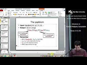 The TinyOT Protocol Part 2 - Prof. Claudio Orlandi