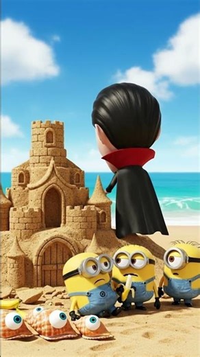 Minions Destroy Dracula's Sandcastle! 🏰 (Heartwarming Ending ❤️)