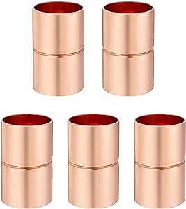 Straight Coupling Copper Fittings 1/2 Inch Copper Pipe Welding Joint Connector Adapter For HVAC Air Conditioning
