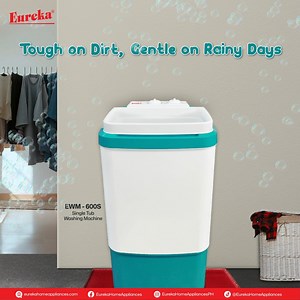 3.9K views · 57 reactions | Rainy days? No problem! With the EWM 600S Single Tub Washing Machine, your laundry stays fresh and clean no matter the weather. Tough on dirt, yet gentle on your clothes even during the wettest days! #myEUREKAmoments #EurekaMakingLifeComfortable | Eureka Home Appliances | Facebook