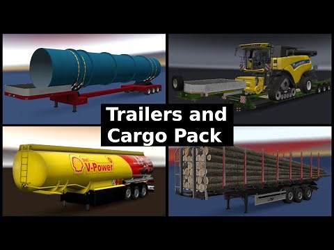 (ETS2 1.40) Trailers and Cargo Pack v9.6 by Jazzycat | Euro Truck Simulator 2 Mods