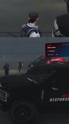 Urgent response as medical teams rush to an 'Officer Down' alert on the airfield. Emergency notifications escalate. #fivem #GTARP #ProdigyRP #OfficerDown #EmergencyResponse