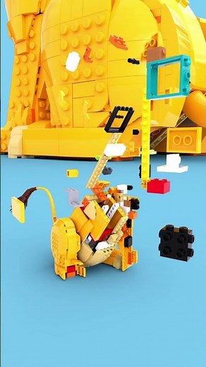 Watch This LEGO Lion King Build Itself in 3D! 🧱✨
