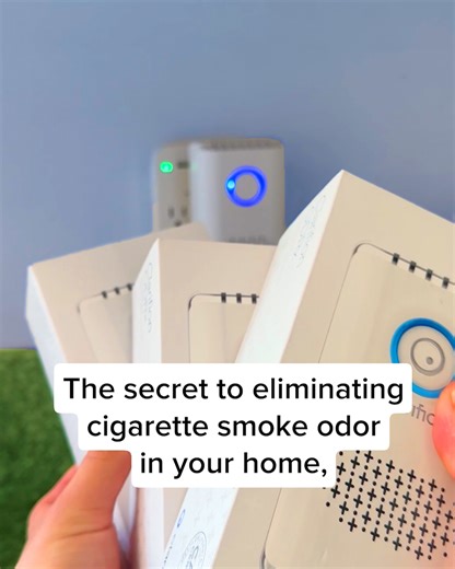 "This solution is a tiny-miracle device that effortlessly eliminates cigarette smoke odors, cooking smells, bathroom funk, and even garbage in your home. Just plug it in and let it do its magic." Once you turn it on, it goes to work 24/7. No need to replace any batteries, just make sure the blue light is on. Because our solution uses advanced UV-C molecular-neutralization technology, it eliminates cigarette smoke odors and other unpleasant smells at their molecular source, thoroughly cleaning yo