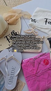 ☀️ **July Monogrammed Bride Box** – The Ultimate Beach Babe Edition is HERE! 🐚👰‍♀️ Get ready to *splash into bridal bliss* with our most sun-soaked, poolside-perfect box yet! This month’s Monogrammed Bride Box is packed with summer bride essentials you’ll *actually* use—plus your future last name front and center 😍 ✨ Here’s what’s inside: 💦 Personalized *swimsuit cover-up* with your future last name ☂️ *Mini white bride sunbrella* – compact iconic 👣 *Bride flip flops* for sandy toes and wed