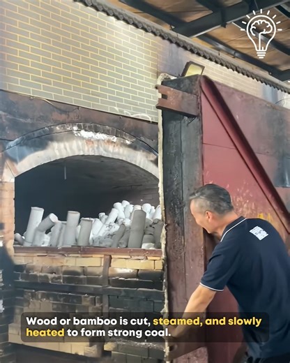 Coal from Bamboo and Wood. #CoalMaking #FactoryProcess #SustainableEnergy | Gizmo Trends