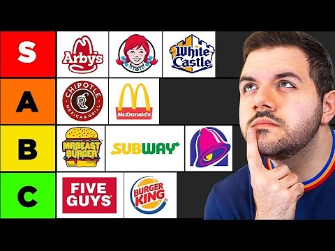 Ranking the BEST and WORST Fast Food Chains... (Tier List)