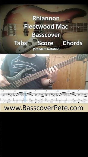 Fleetwood Mac Rhiannon Bass Cover Tabs Score #basscover #basscoverwithtabs