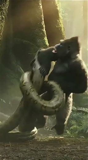 Gorilla vs Giant Anaconda: EPIC Showdown! 🦍🐍🔥