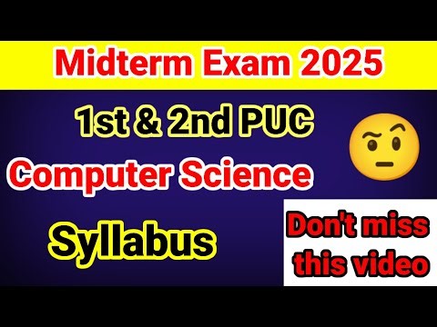 2nd & 1st puc Computer science syllabus for midterm exam 2025 karnataka