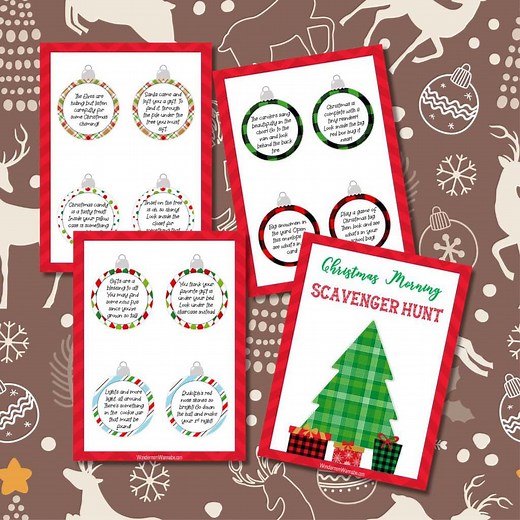 Free Printable Christmas Scavenger Hunt Clues