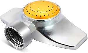360 Degree Metal Spot Sprinkler,Small Sprinkler Garden for Small Areas Lawn Sprinklers for Yard Circle Pattern with Gentle Water Flow Garden Watering (1, Yellow)