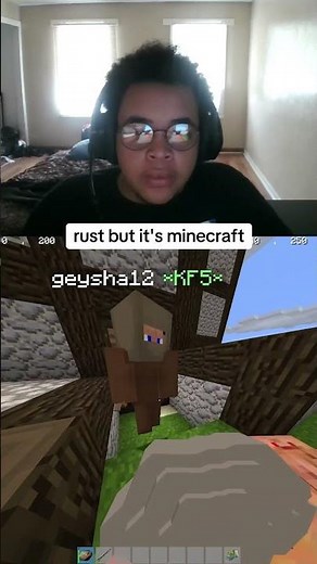the minecraft rust experience😭 #rust #rustshorts