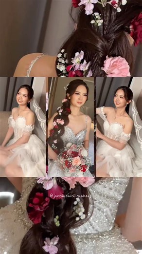 Jenni Chairil Makeup Artist | Bandung MUA on Instagram: "#DElastoneforDONY 🤍 our #Rapunzel Bride, DEBBY @debbynoviantiii 🤍🕊️ *100% her own hair, no extensions added ✨ makeup by yours truly @jennichairil.makeup #OSTeamByJenniChairil @oliviashannonmua ‘s team hair @tiahairstylist_amisalon robes & gown @whitebride_rina flowers @chloeflorist wo @ritch_organizer"