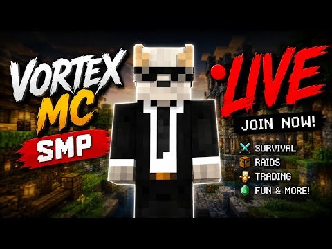 JAVA + PE Public SMP LIVE 🔥 | Vortex MC Survival