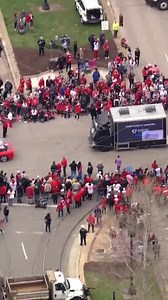 Cincinnati shows out for Opening Day. Take a look at the parade from the skies! | WLWT