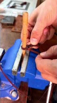 Follow along while I make a braided leather bracelet! #leathercraft #leatherwork #leathercrafts