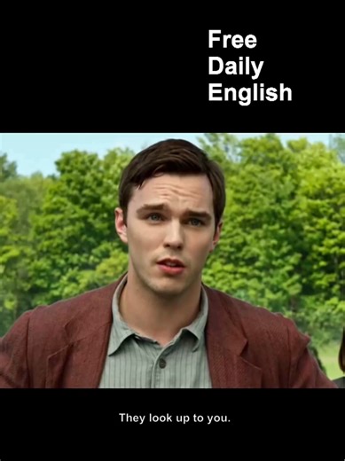 Visit https://www.freedailyenglish.com now and check today’s free lessons! 𝗹𝗼𝗼𝗸 𝘂𝗽 𝘁𝗼 [lʊk ʌp tuː] 👀✨ CEFR / Cambridge Level: B1 💬 𝗠𝗮𝗶𝗻 𝗠𝗲𝗮𝗻𝗶𝗻𝗴: To admire or respect someone. 💖 𝗟𝗶𝘁𝗲𝗿𝗮𝗹 𝗠𝗲𝗮𝗻𝗶𝗻𝗴: To physically turn your eyes upward to see someone taller or higher than you. 👉 Example: The children looked up to the teacher as she explained the experiment. 🧑‍🏫 𝗙𝗶𝗴𝘂𝗿𝗮𝘁𝗶𝘃𝗲 𝗠𝗲𝗮𝗻𝗶𝗻𝗴: To regard someone as a role model or feel admiration for their qua