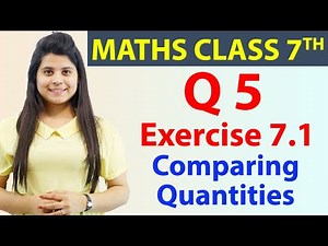 Q 5(a to e), Ex 7.1 - Comparing Quantities - Chapter 7, Maths Class 7th - NCERT, CBSE