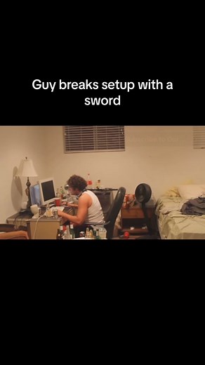 Guy Rage Quits and Breaks Computer Setup