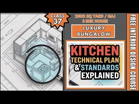 FREE AutoCAD Interior Design Course l Kitchen Plan, Elevations & Kitchen Standards Explained#kitchen