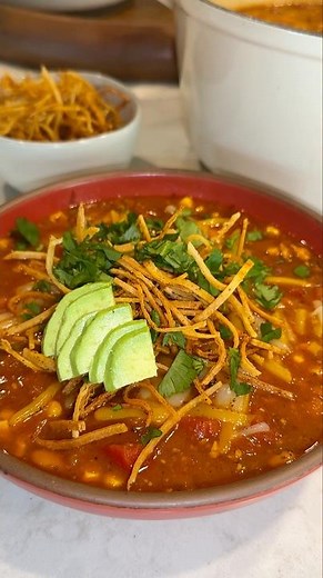 Tortilla Soup #tortillasoup #souprecipe #vegansoup #healthyrecipes #plantbased #budgetfriendlyeats